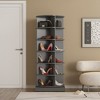 LOVMOR Rotating Shoe Rack Tower,Fit 24-28 Pairs Of Shoes or Bags Shoe Cabinet,Round Carousel Vertical Handbag Organizer - image 3 of 4