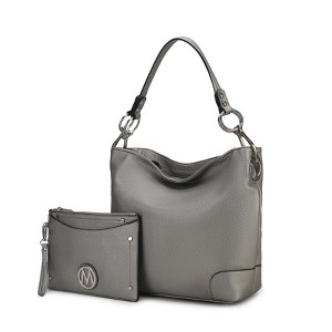 MKF Collection Viviana Vegan Leather Hobo Bag with Matching Wristlet by Mia K - 1 of 4