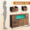 8-Drawer Fabric Dresser with Charging Station and LED Lights, TV Stand for 55-Inch - 4 of 4