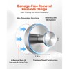 VEVOR Suction Cup Hooks for Shower, 2-Pack No Drill Stainless Steel Hooks, Suction Cup Shower Towel Hanging Hook, for Bathroom Wall, Kitchen,Silver - 3 of 4