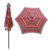 Outdoor Patio Umbrella, 9 FT Umbrella, Umbrella with 6 Steel Ribs,UV Resistant Polyester Fabric Lawn Umbrella with Steel Frame-Coolbibila - 3 of 4