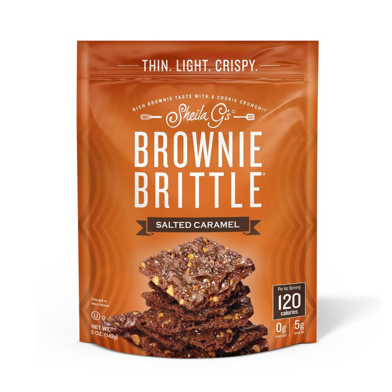 Sheila G&#39;s Brownie Brittle, Salted Caramel, Thin &#38; Crunchy Cookies - 5oz, 1 of 10