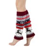 Anna-Kaci Women's Knit Leg Warmers with Reindeer and Snowflake Pattern 15.5x5in - 3 of 4