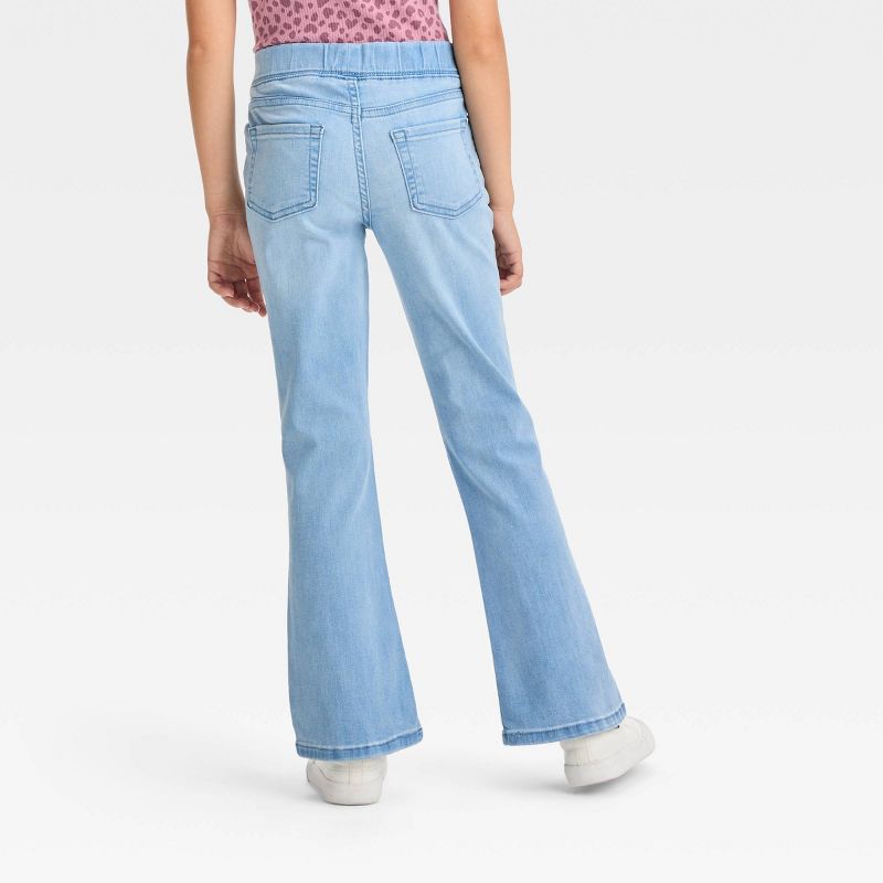 Girls' Mid-Rise Pull-On Flare Jeans - Cat & Jack™, 3 of 5