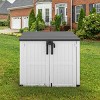 Ultimate Outdoor Storage Solution: 280-Gallon Capacity Resin Shed, 51.1”W Horizontal Design to Declutter Your Garden & Patio - 3 of 4