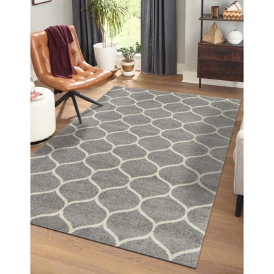 Unique Loom Trellis Frieze Rounded Trellis Indoor Woven Area Rug