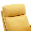 Okak Modern Rocking Accent Chair Armchair with Side Pocket and Wood Legs Comfy High Backrest Glider Chair for Bedroom Lounge Nursery - 4 of 4