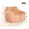 Bean Bag Chair Modern with Armrests and Removable Cover for Living Room 41in Wide-3irtyhousy - 4 of 4