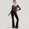 Anna-Kaci Active Women's Long Sleeve Pullover Top with Deep Scoop Neck and Fitted Stretch Design - 3 of 4