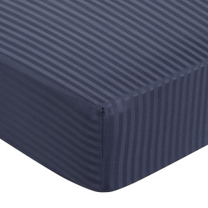 PiccoCasa 100GSM Microfiber Striped Bed Fitted Sheet 16 Inch Deep Pocket Bed Mattress Cover - 1 of 3