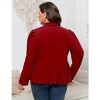 Clearlove Women Casual Blazer Open Front Long Sleeve Work Office Cardigan Jackets - 2 of 4