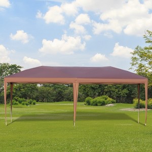 Gulches 10' x 19.2' Pop-Up Canopy Tent, Heavy-Duty Instant Gazebo Sun Shade Shelter with Carry Bag for Parties, Events, Weddings, Backyard BBQ, Coffee - 1 of 4