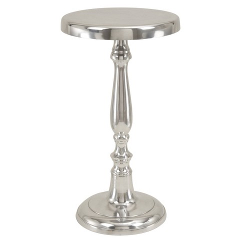 Silver pedestal 2024 side table