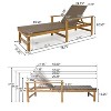Christopher Knight Home Savannah Outdoor Acacia Wood and Wicker Adjustable Chaise Lounges (Set of 2) - 3 of 4