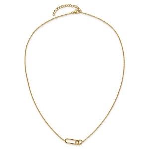 Chisel Stainless Steel Yellow IP-plated Intertwined Links on a 20" Plus 2" Ext. Cable Chain Necklace - 1 of 4