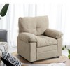 Hybition Upholstered  Sofa Modern Linen Fabric Chair Loveseat with Velcro Armrest for Living Room - 3 of 4