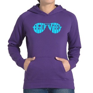 LA Pop Art Beach Vibes - Women's Word Art Hooded Sweatshirt - 1 of 4