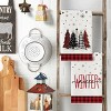 4-Pack Christmas Kitchen Towels with Red Black Buffalo Plaid Design, Seasonal Winter Decoration Han - 4 of 4