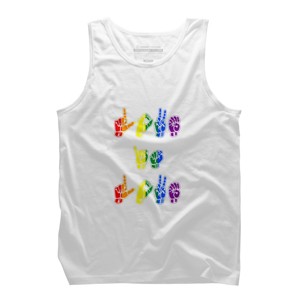 Adult Design By Humans Love Is Love Sign Language Pride By ToruSanogawa Tank Top - 1 of 2