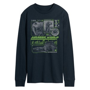 Men's - Jurassic World: Rebirth - Dinosaur DNA Digital Long Sleeve Graphic T-Shirt - 1 of 3