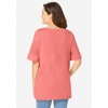 Woman Within Plus Size Perfect Cuffed Elbow-Sleeve Boat-Neck Tee - 3 of 4