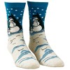 Women's Snowman Socks Cute Winter Weather Snow Holiday Christmas Party Festive Novelty Footwear - Crazy Dog Socks - 2 of 4