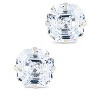 SHINE by Sterling Forever Sterling Silver Asscher Cut Prong Set Stud Earrings - 3 of 4