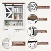 Kitchen Storage Cabinets with Sliding Barn Door & Adjustable Shelf, Wall Mounted, Storage Cupboard - 4 of 4