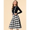 INSPIRE CHIC Women's Vintage Plaid A-Line Tartan Suspender Midi Skirt - 4 of 4