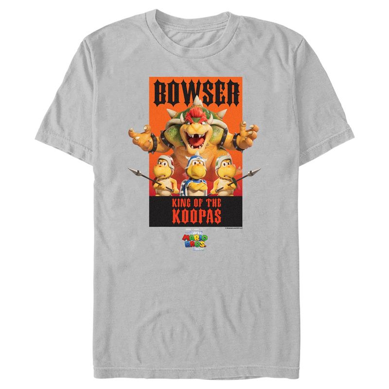 Men's The Super Mario Bros. Movie Bowser King of the Koopas Poster T-Shirt, 1 of 5