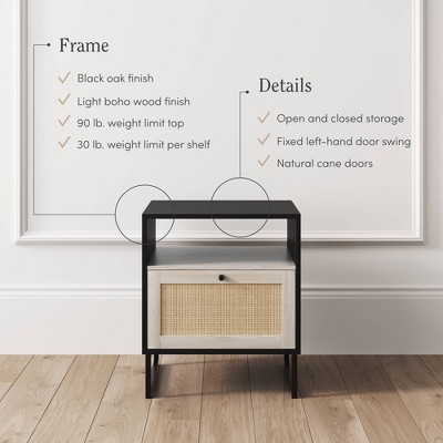 Nathan James Set of 2 Mina Rattan Nightstands