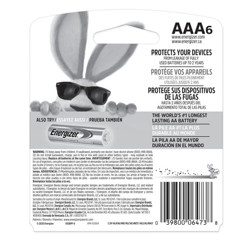 Energizer Max AAA Batteries (4+4 Free)