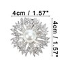 Unique Bargains Women's Round Rhinestone Shoe Buckle 1.57"x1.57" Silver Tone 2 Pcs - 2 of 4