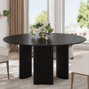 SpassWay 30"H Modern Wood Dining Table Versatile Kitchen Conference Gaming Table with Sturdy Tripod Base in Walnut/Black/Natural Wood - 2 of 4