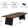 Tribesigns Modern 8ft Conference Table, Meeting Room Table with Cable Management, Large Business Seminar Furniture for Boardroom - 3 of 4