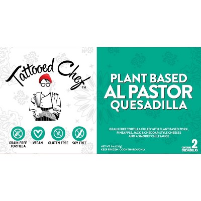 Tattooed Chef Frozen Gluten Free Plant-Based Al Pastor Quesadilla - 9oz