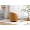 Ridstar Upholstered Velvet Swivel Accent Chair & Armchair With Metal Ring For Office, Reading & Living Room-khaki - 4 of 4