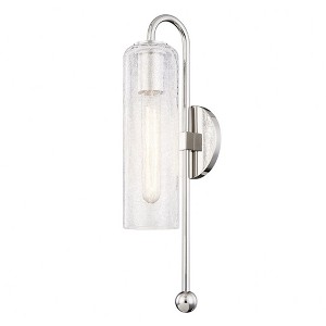Mitzi Skye 1 - Light Wall Light in  Polished Nickel Clear Crackle Shade - 1 of 2