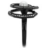 Slickblue Women's Black Stainless Steel Ring, Synthetic White Pearl - Clear Stones, Octagonal Swirl Design, Sizes 5-10 - 4 of 4