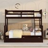 Streamdale Twin-Over-Full Bunk Bed with Ladders and Two Storage Drawers (Espresso) - 2 of 4