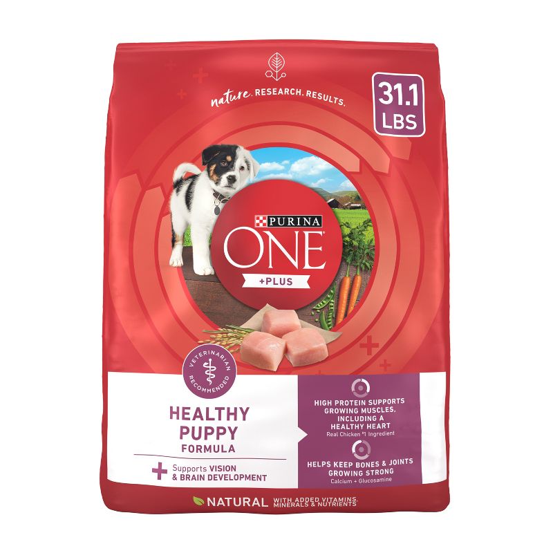 Purina ONE SmartBlend Healthy Puppy Natural Chicken Flavor Dry Dog Food - 31.1lbs, 1 of 9