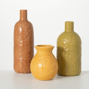 6"H, 10.5"H and 12"H Sullivans Earth-Toned Fall Vase - Set of 3, Multicolored - 1 of 4