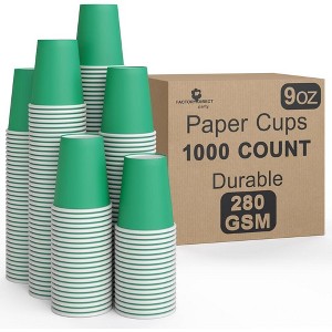 Crown Display 9 oz. Disposable Coffee Cups Paper Cups Hots Drinks/Cold Cups Durable Disposable Hot Tea Cup Disposable - 1 of 4