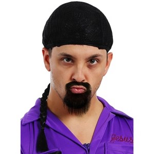 HalloweenCostumes.com One Size Fits Most  Men  Men's The Big Lebowski The Jesus Costume Wig Accessory, Black - 1 of 4