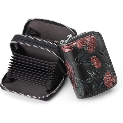 Clotth Small Genuine Leather Womens Wallet -RFID Blocking & Large Capacity - Fashionable Slim Card Holder for Everyday Use,Travel,Business