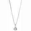 Clotth Elegant Moissanite Solitaire Pendant Necklace with Sterling Silver Box Chain, Round Cut Crystal - Timeless White Gold Accents - 2 of 4