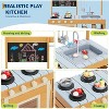 Outdoor Wooden Mud Kitchen w/ Cookware, Removable Sink/Faucet & Chalkboard - Storage Shelves, Stove Toddler Playset Ages 3+ - 3 of 4