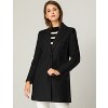 INSPIRE CHIC Women's Regular Fit Notched Lapel Long Sleeve Buttoned Classic Coat - image 3 of 4