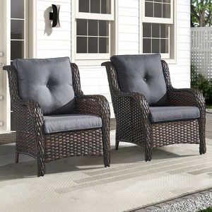 Gymojoy Outdoor Patio Chair with Table High Back Club Chair - 1 of 4