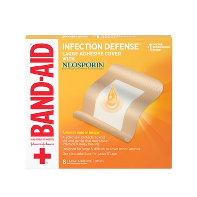 Band-Aid Infect Defense Large Cover - 6ct